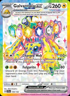 Galvantula ex 159/142 Ultra Rare – Stellar Crown Pokémon card