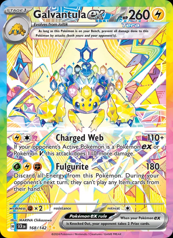 Galvantula ex 168/142 Stellar Crown Pokémon card