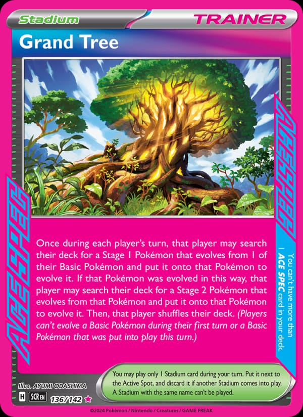 Grand Tree 136/142 Stellar Crown Pokémon card