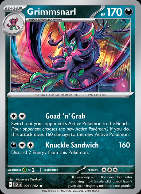 Grimmsnarl 096/142 Stellar Crown Pokémon card