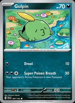 Gulpin 091/142 Common – Stellar Crown Pokémon card