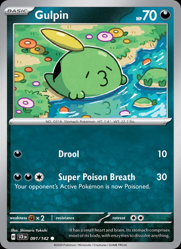 Gulpin 091/142 Stellar Crown Pokémon card