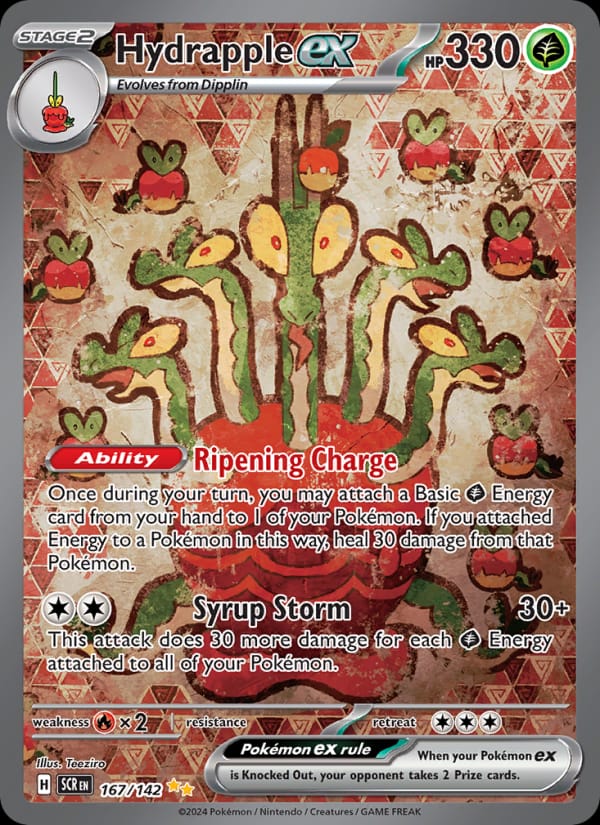Hydrapple ex 167/142 Stellar Crown Pokémon card