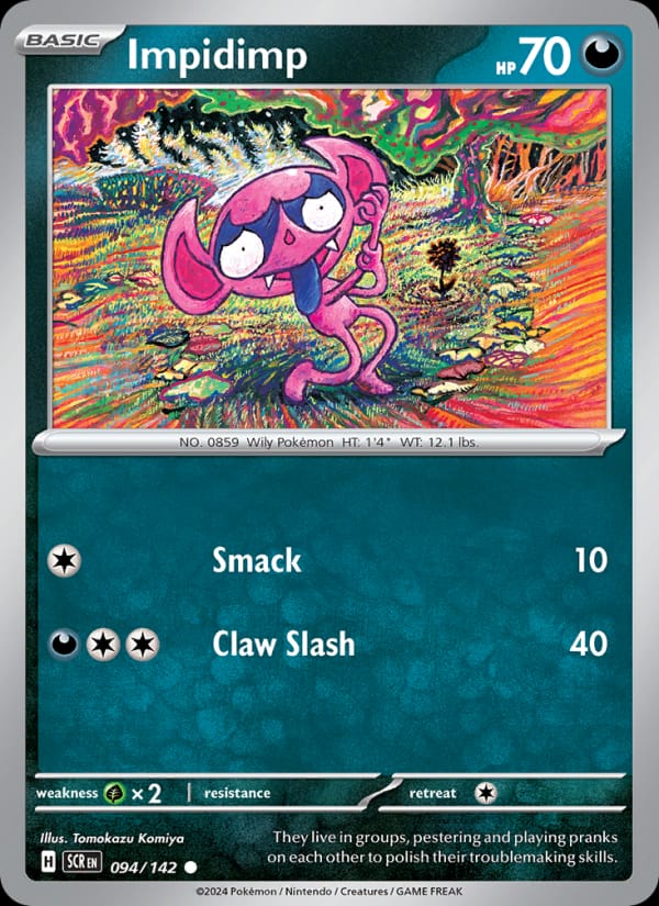 Impidimp 094/142 Stellar Crown Pokémon card