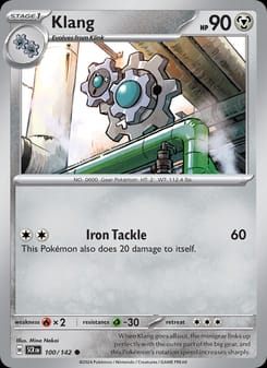 Klang 100/142 Common – Stellar Crown Pokémon card