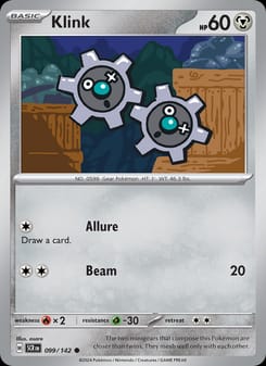 Klink 099/142 Common – Stellar Crown Pokémon card