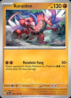 Koraidon 090/142 Uncommon – Stellar Crown Pokémon card