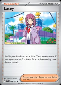 Lacey 139/142 Uncommon – Stellar Crown Pokémon card