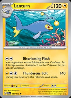 Lanturn 049/142 Uncommon – Stellar Crown Pokémon card