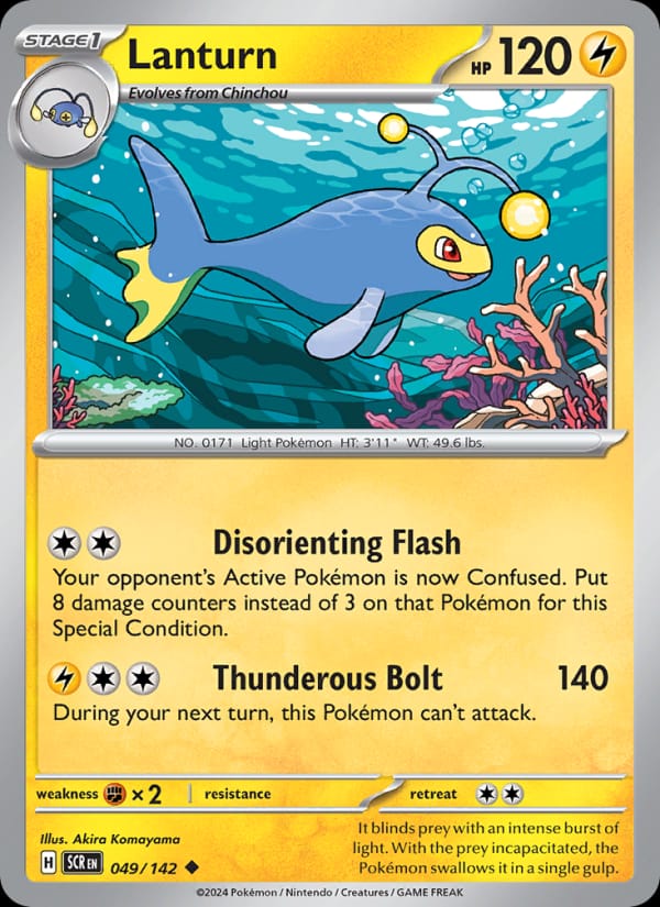 Lanturn 049/142 Stellar Crown Pokémon card