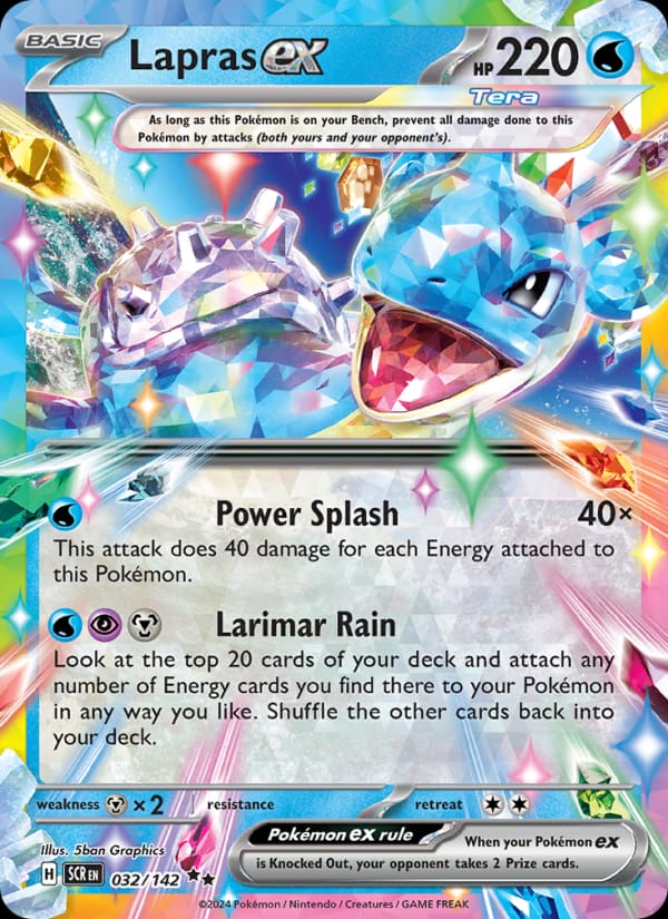 Lapras ex 032/142 Stellar Crown Pokémon card