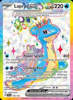 Lapras ex 158/142 Ultra Rare – Stellar Crown Pokémon card