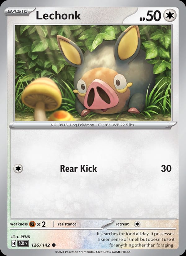 Lechonk 126/142 Stellar Crown Pokémon card