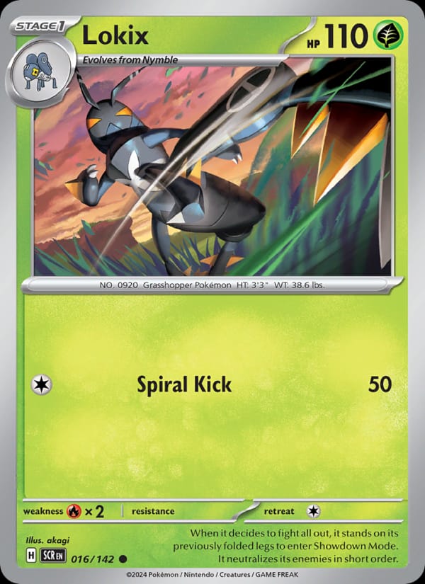Lokix 016/142 Stellar Crown Pokémon card