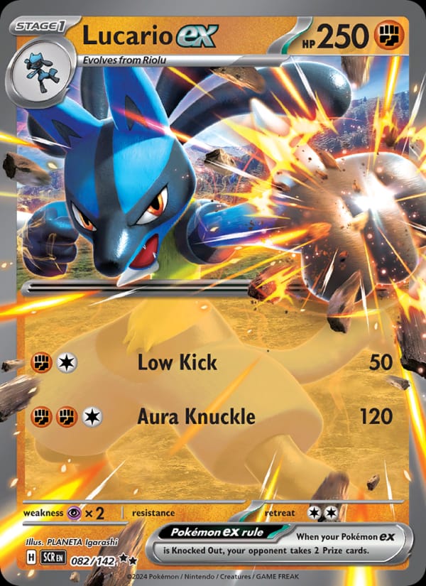 Lucario ex 082/142 Stellar Crown Pokémon card