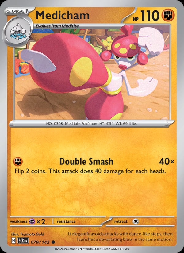 Medicham 079/142 Stellar Crown Pokémon card