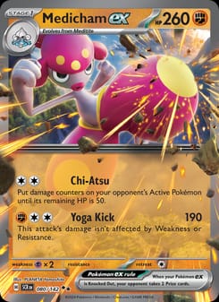 Medicham ex 080/142 Double Rare – Stellar Crown Pokémon card