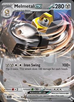 Melmetal ex 105/142 Double Rare – Stellar Crown Pokémon card