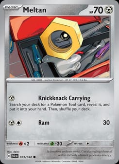 Meltan 103/142 Common – Stellar Crown Pokémon card