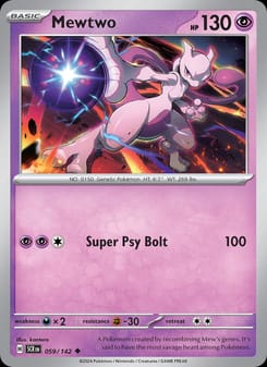 Mewtwo 059/142 Uncommon – Stellar Crown Pokémon card
