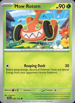 Mow Rotom 008/142 Common – Stellar Crown Pokémon card
