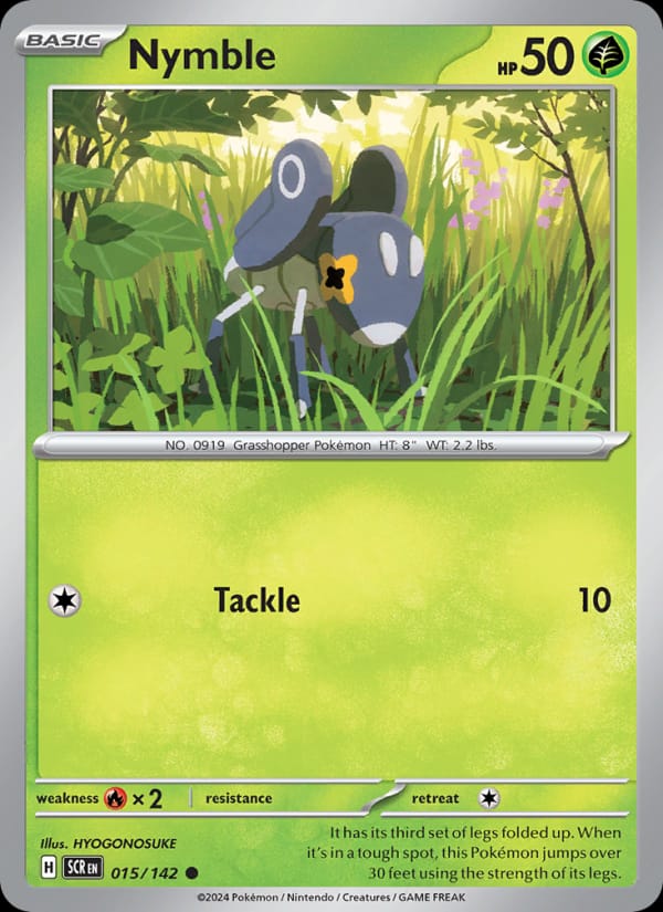 Nymble 015/142 Stellar Crown Pokémon card