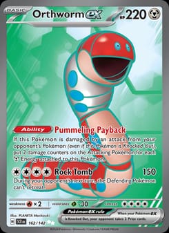 Orthworm ex 162/142 Ultra Rare – Stellar Crown Pokémon card