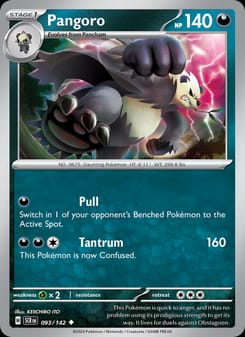 Pangoro 093/142 Uncommon – Stellar Crown Pokémon card