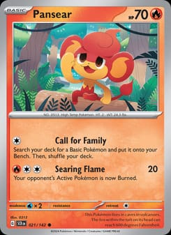 Pansear 021/142 Common – Stellar Crown Pokémon card