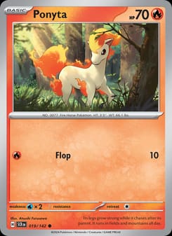 Ponyta 019/142 Common – Stellar Crown Pokémon card