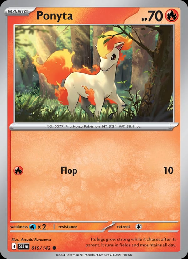 Ponyta 019/142 Stellar Crown Pokémon card