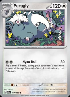 Purugly 117/142 Common – Stellar Crown Pokémon card