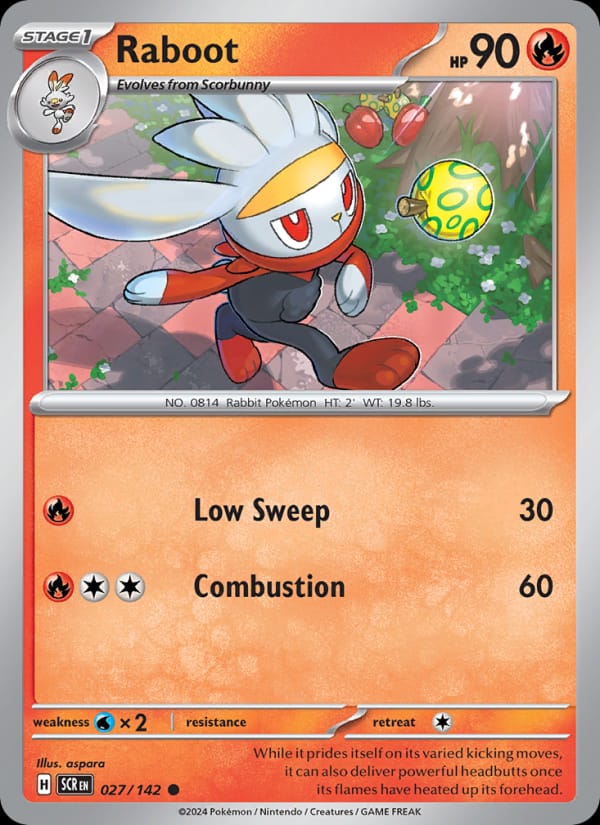 Raboot 027/142 Stellar Crown Pokémon card