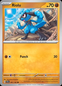 Riolu 081/142 Common – Stellar Crown Pokémon card