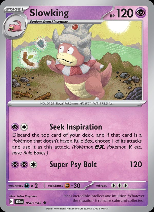 Slowking 058/142 Stellar Crown Pokémon card