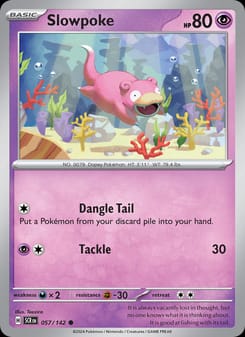 Slowpoke 057/142 Common – Stellar Crown Pokémon card