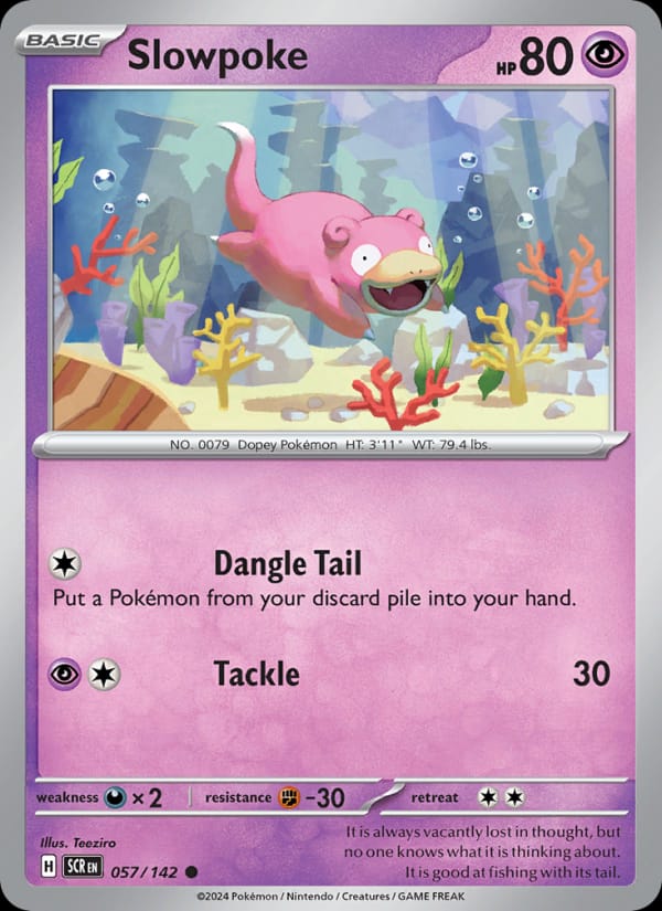 Slowpoke 057/142 Stellar Crown Pokémon card