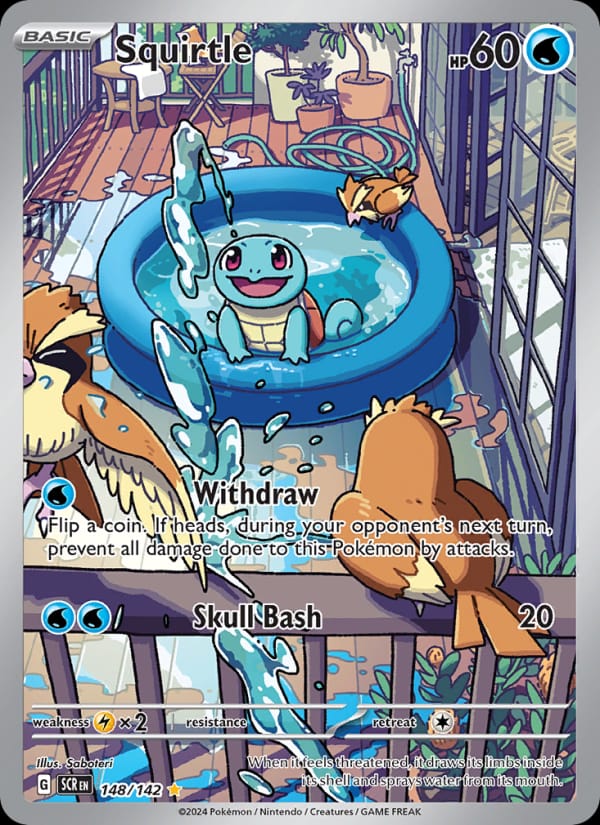 Squirtle 148/142 Stellar Crown Pokémon card