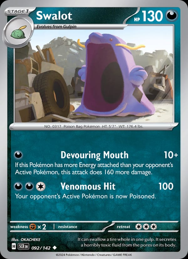 Swalot 092/142 Stellar Crown Pokémon card