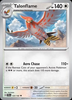 Talonflame 123/142 Uncommon – Stellar Crown Pokémon card