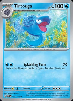 Tirtouga 037/142 Common – Stellar Crown Pokémon card