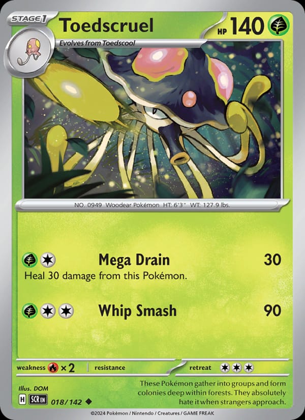 Toedscruel 018/142 Stellar Crown Pokémon card