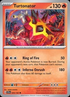 Turtonator 025/142 Common – Stellar Crown Pokémon card