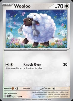 Wooloo 124/142 Common – Stellar Crown Pokémon card
