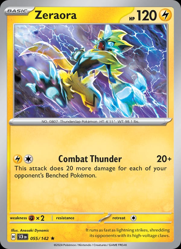 Zeraora 055/142 Stellar Crown Pokémon card