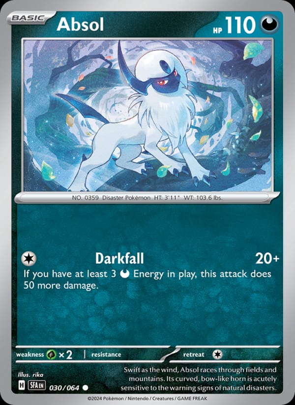 Absol 030/064 Shrouded Fable Pokémon card