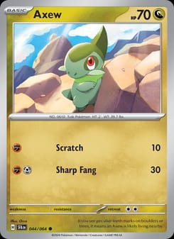 Axew 044/064 Common – Shrouded Fable Pokémon card