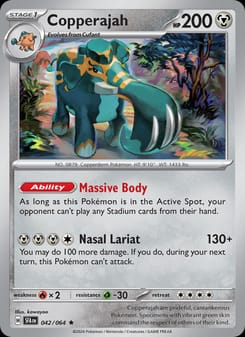 Copperajah 042/064 Rare – Shrouded Fable Pokémon card