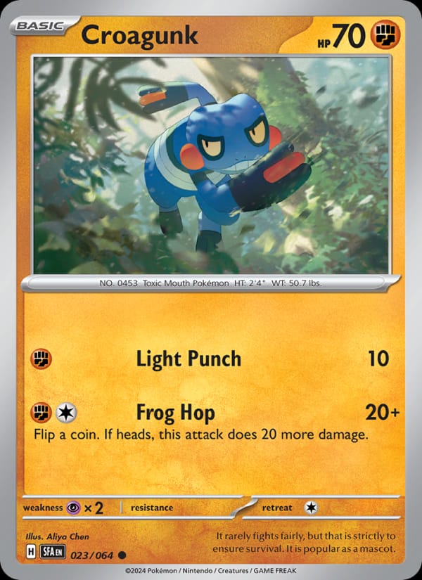 Croagunk 023/064 Shrouded Fable Pokémon card