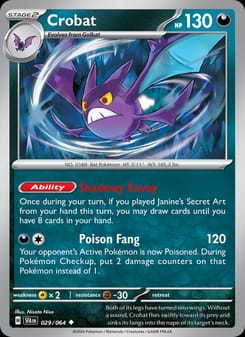 Crobat 029/064 Uncommon – Shrouded Fable Pokémon card